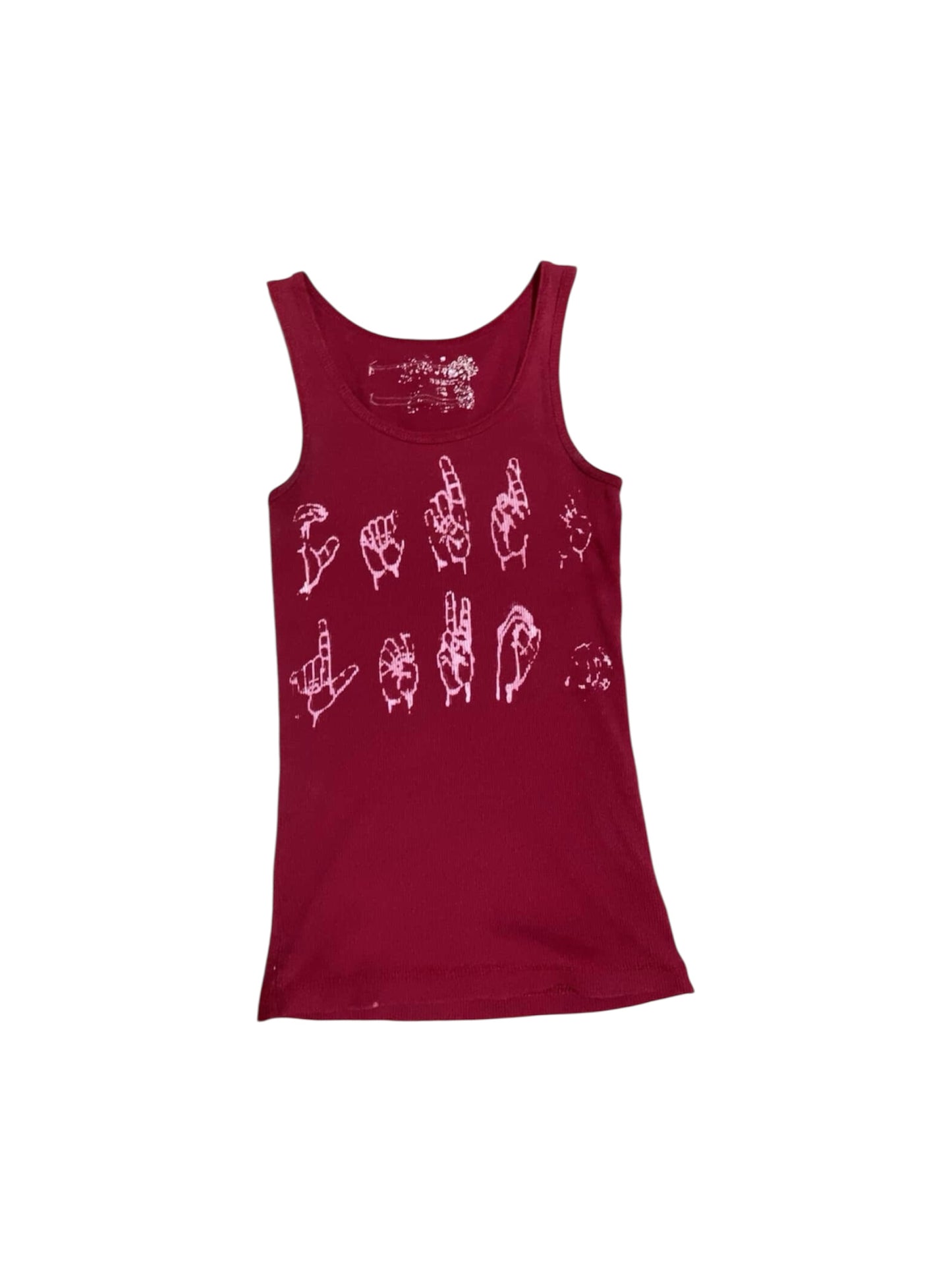 women's red tank top