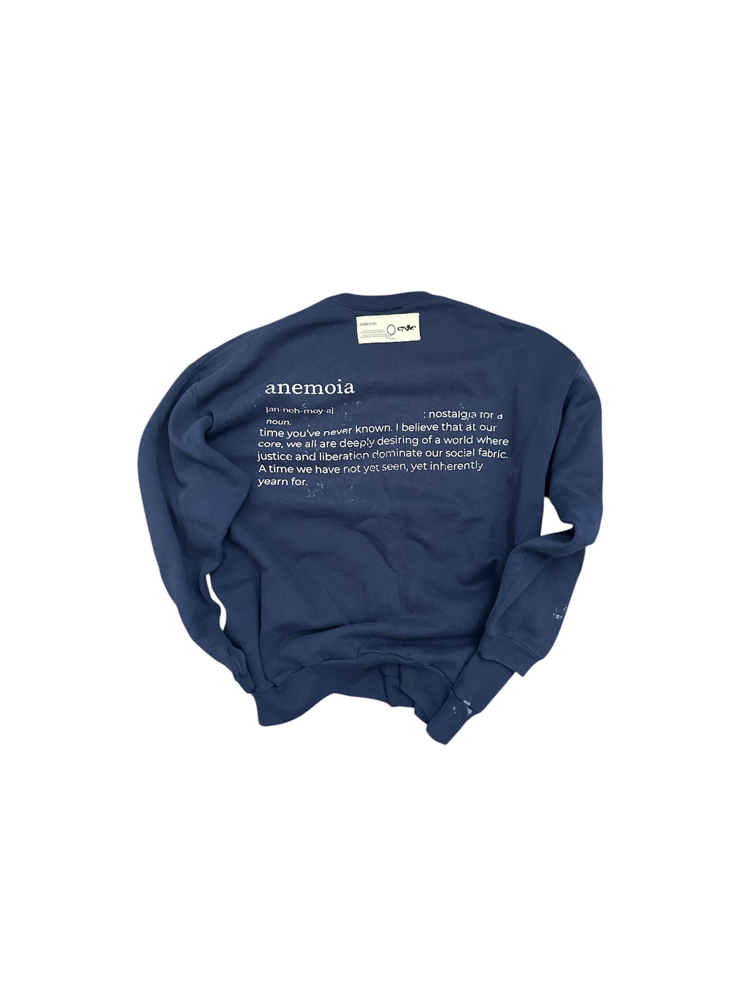 vintage blue crewneck distressed