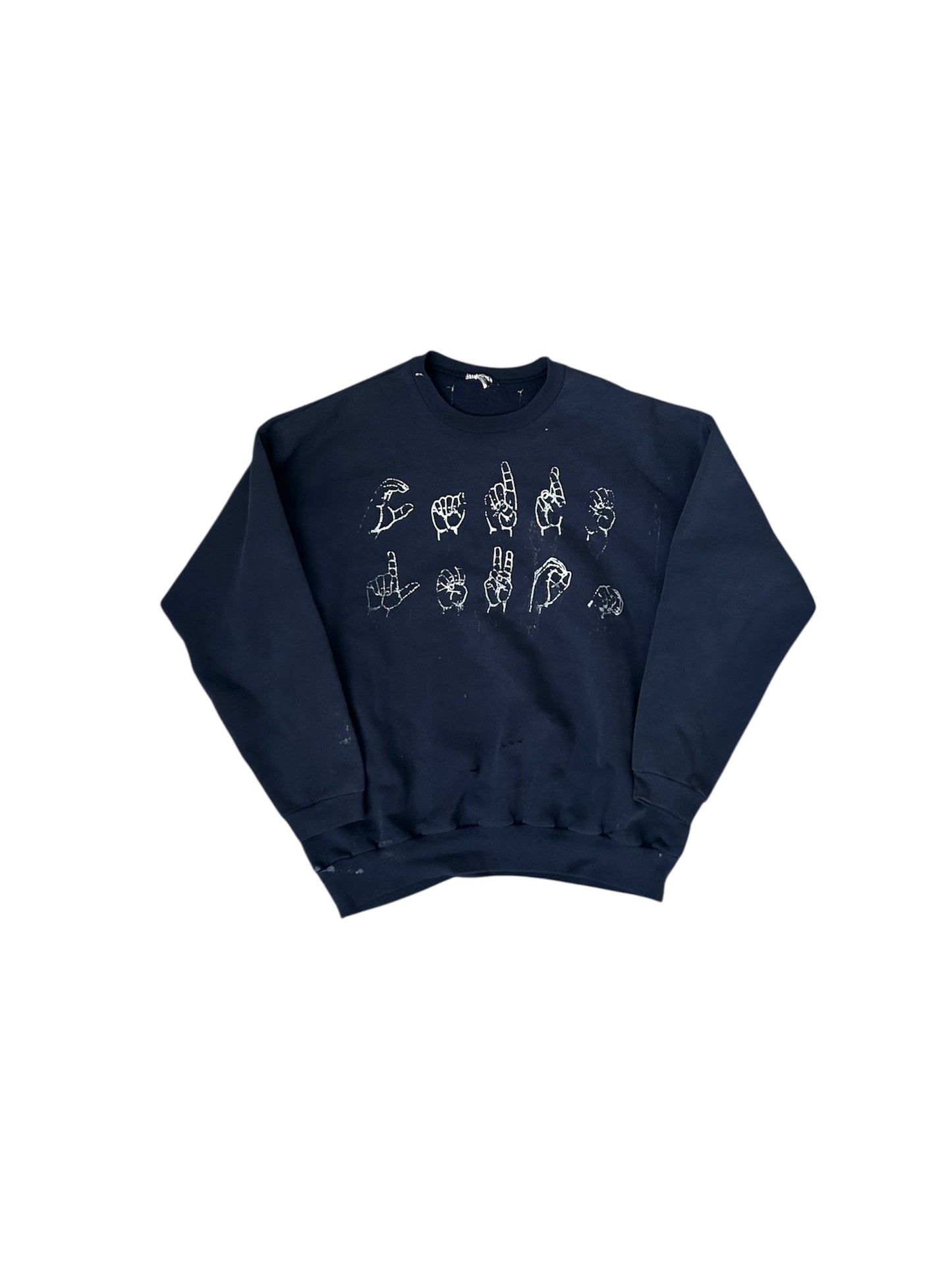 vintage blue crewneck distressed