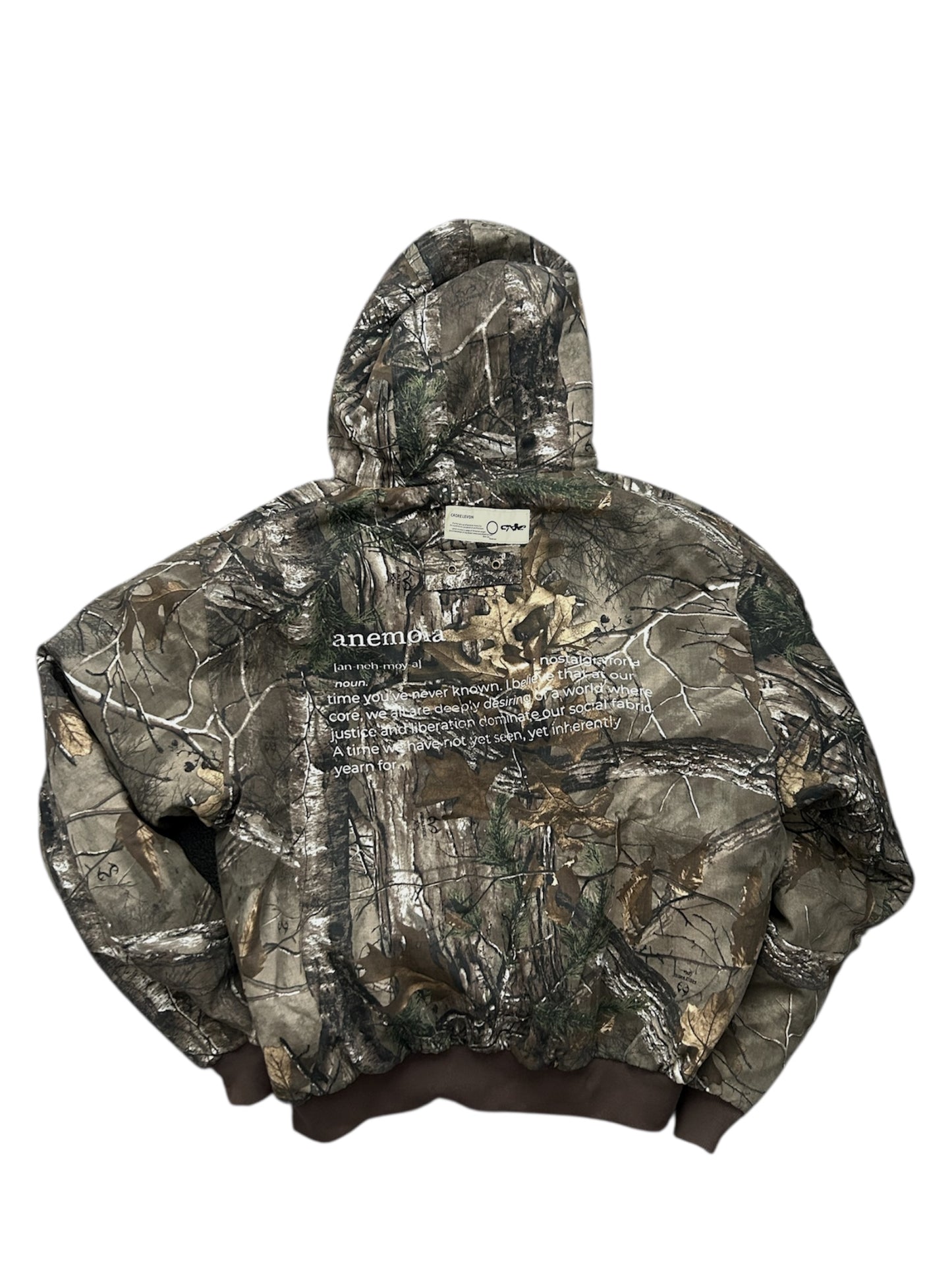 vintage camo hooded bomber jacket