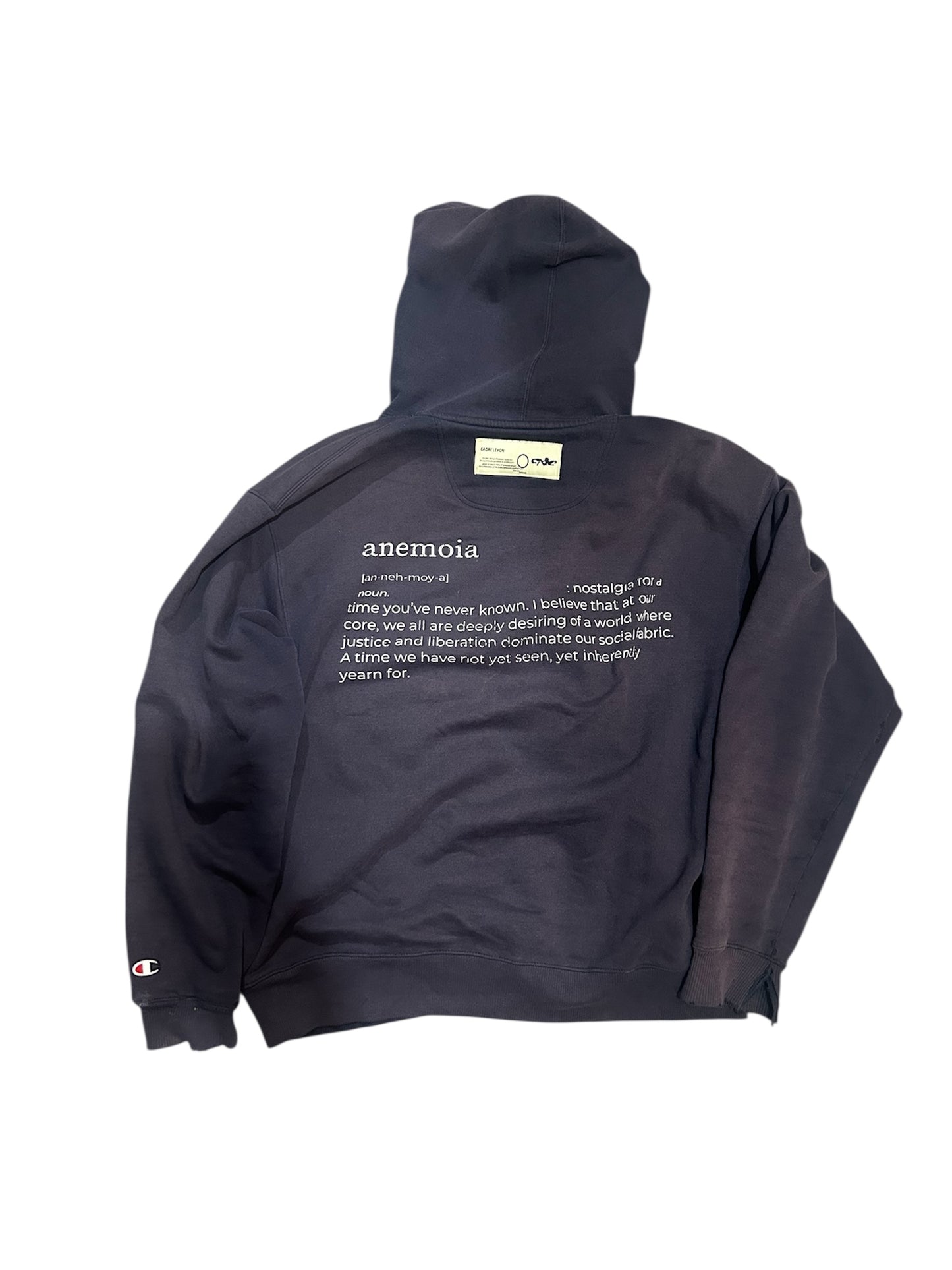 vintage champions sunfaded hoodie distressed