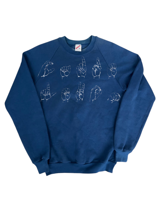 80s Vintage Blue Crewneck