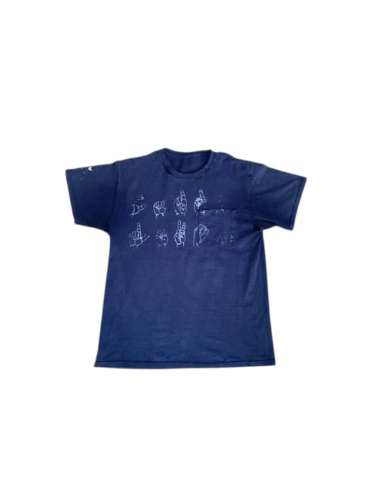 Vintage blue pocket tee