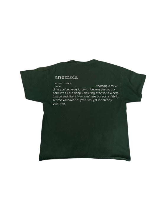 green vintage distressed pocket tee