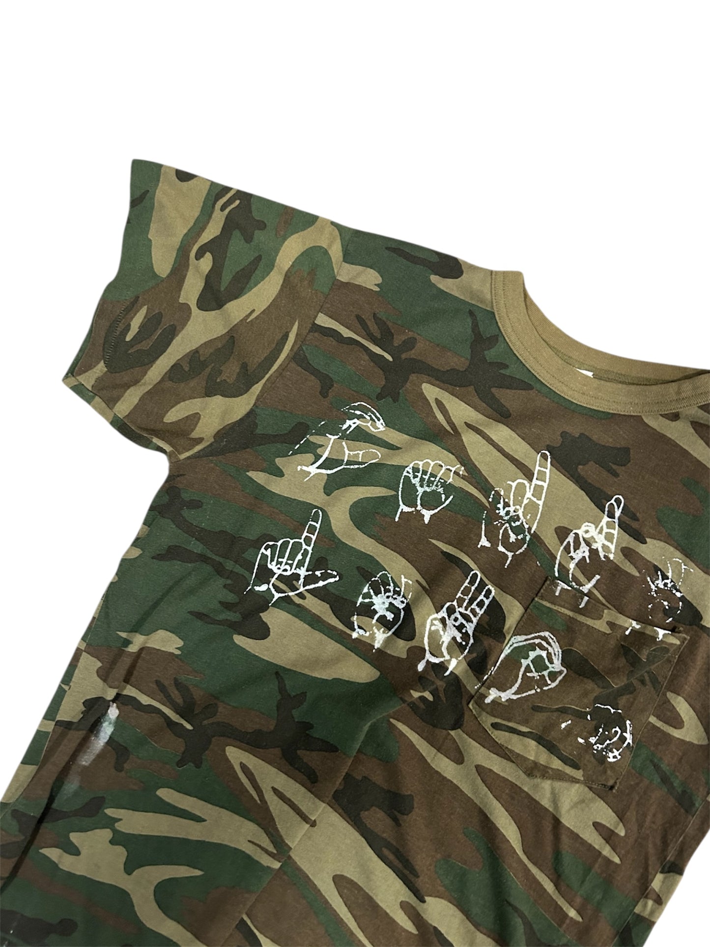 vintage camo pocket tee