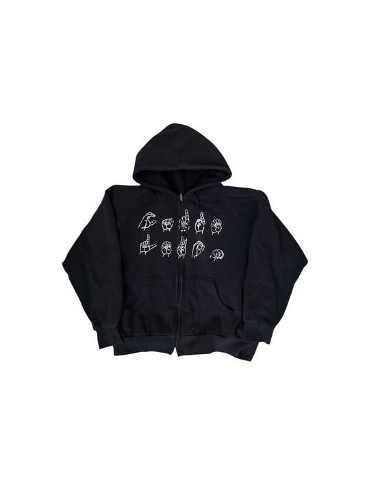 vintage navy blue zip up