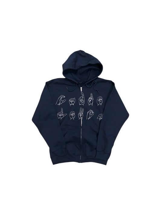 Navy Blue Zip Up